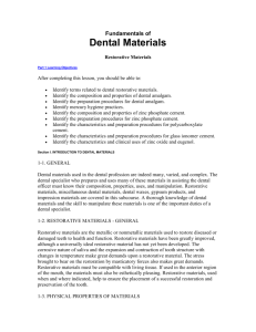 Fundamentals of Dental Materials