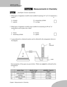 Chapter 1 Measurements in Chemistry