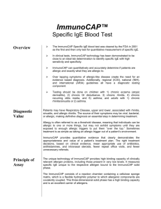 ImmunoCAP™ - Sanford Laboratories