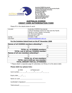 attached Credit Card Authorisation form