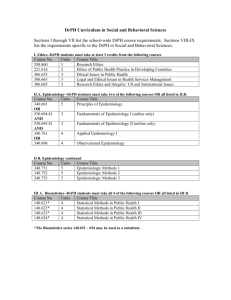 DrPH Curriculum in Social and Behavioral Sciences