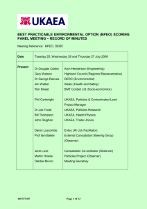 Minutes of Scoring Panel - Dounreay Site Restoration Ltd