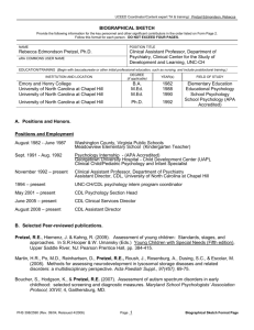 PHS 398 (Rev. 9/04), Biographical Sketch Format Page