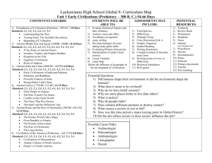 Unit 1 Early Civilizations (Prehistory – 300 B