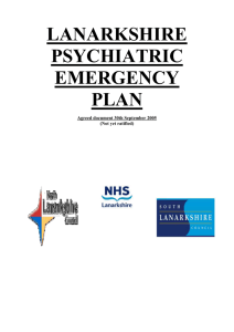 lanarkshire psychiatric emergency plan