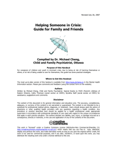 What is a Crisis? - Family