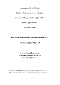 Learning from Coastal Zone Management Failure – A Multi