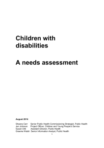 Children with Disabilities Needs Assessment.