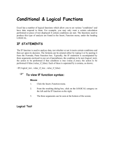 Conditional & Logical Functions
