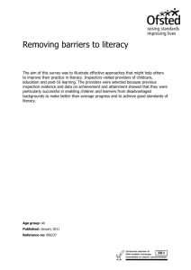 Removing barriers to literacy