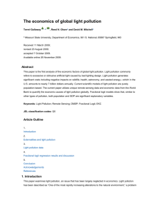 The economics of global light pollution Terrel Gallaway, a, , Reed N