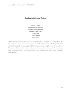 Stochastic software testing