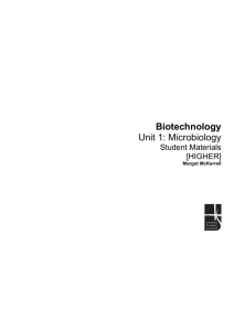 Biotechnology - Unit 1 Microbiology Part One