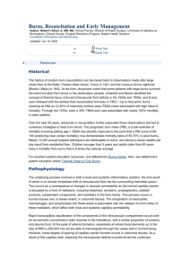 Burns, Resuscitation and Early Management