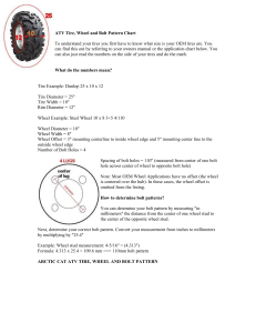 ATV Tire, Wheel and Bolt Pattern Chart
