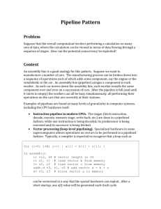 Pipeline Pattern Problem Suppose that the overall computation