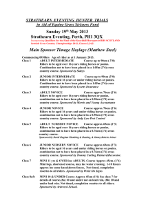 Strathearn Eventing Charity Hunter Trial May Schedule 2013