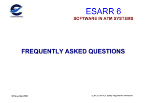 Frequently Asked Questions about ESARR 6