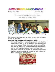 Meeting News Letter January 15, 2010