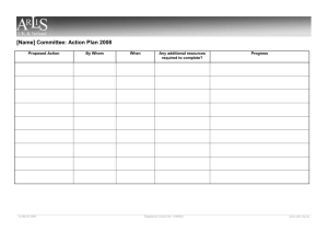 Action Plan Template - Art Libraries Society