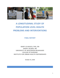 A Longitudinal Report of Population Health Problems and
