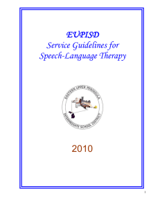 speech and language screening
