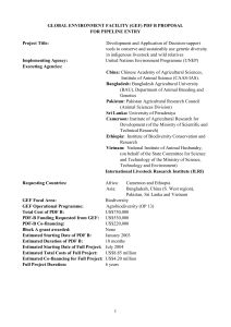 Table 2. Preliminary PDF-B Timetable