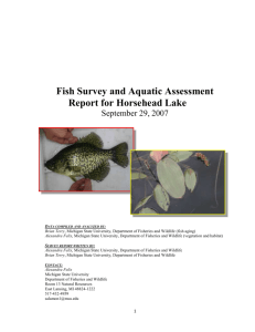 Fish Survey and Aquatic Assessment Report for Horsehead Lake