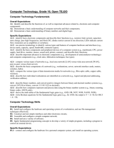 Computer Technology, Grade 10, Open TEJ2O