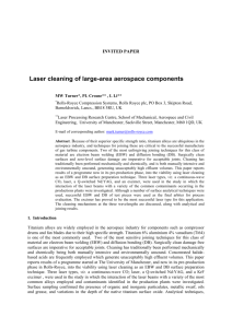 Laser cleaning of large-area aerospace components