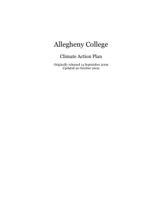 Allegheny College: Climate Action Plan