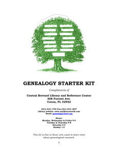 Genealogy Starter Kit DOC