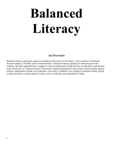 Balanced Literacy - Inter