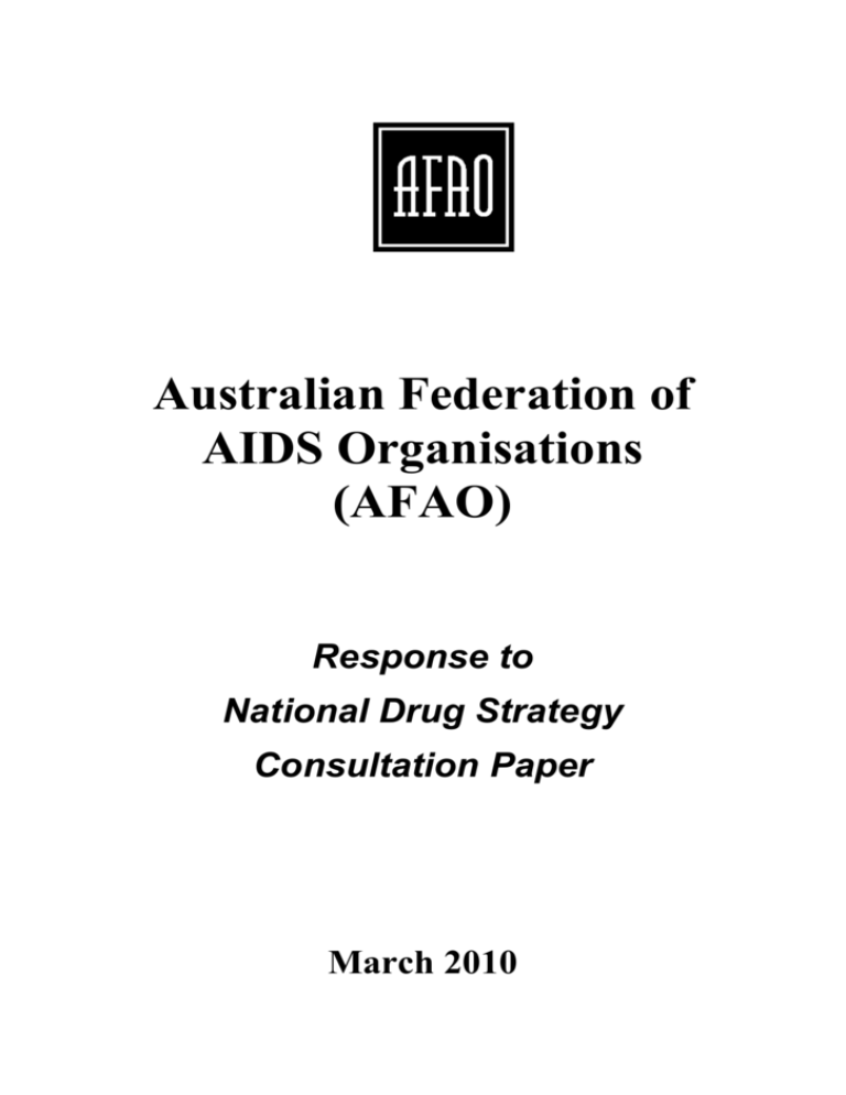 Aust Federation of AIDS Org submission