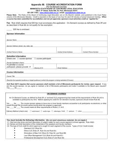 Appendix IB: COURSE ACCREDITATION FORM (For On