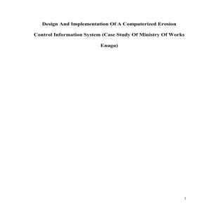 Design And Implementation Of A Computerized Erosion