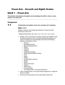 Visual Arts – Seventh and Eighth Grades EALR 1 – Visual Arts The