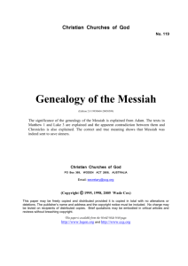 Genealogy of the Messiah (No. 119)