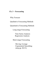 Ch. 3 – Forecasting