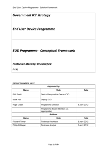 End user device programme: conceptual framework