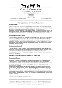 The Importance of Tetanus Vaccination