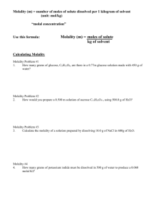 Colligative Properties Notes
