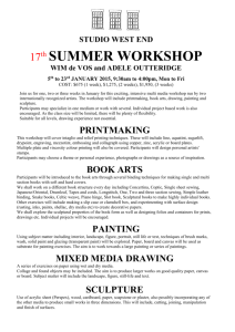 2015 Summer Workshop e - The Studio | West End