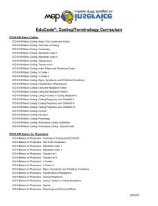 EduCode®: Coding/Terminology Curriculum ICD-9