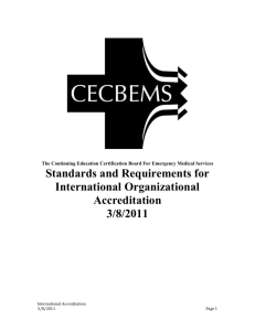 Requirements for Organizations Accredited by the