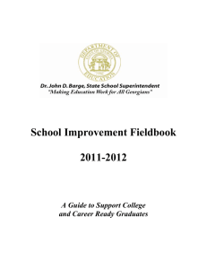 School Improvement Plan - GADOE Georgia Department of Education