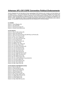 Arkansas AFL-CIO COPE Convention Political Endorsements