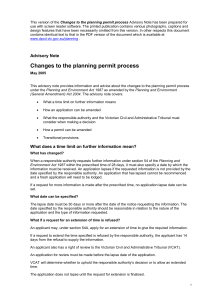 Changes to the planning permit process