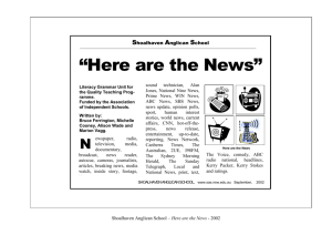 Literacy Grammar Unit – Here are the News