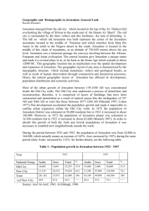 Urban spatial development in Jerusalem after 1967